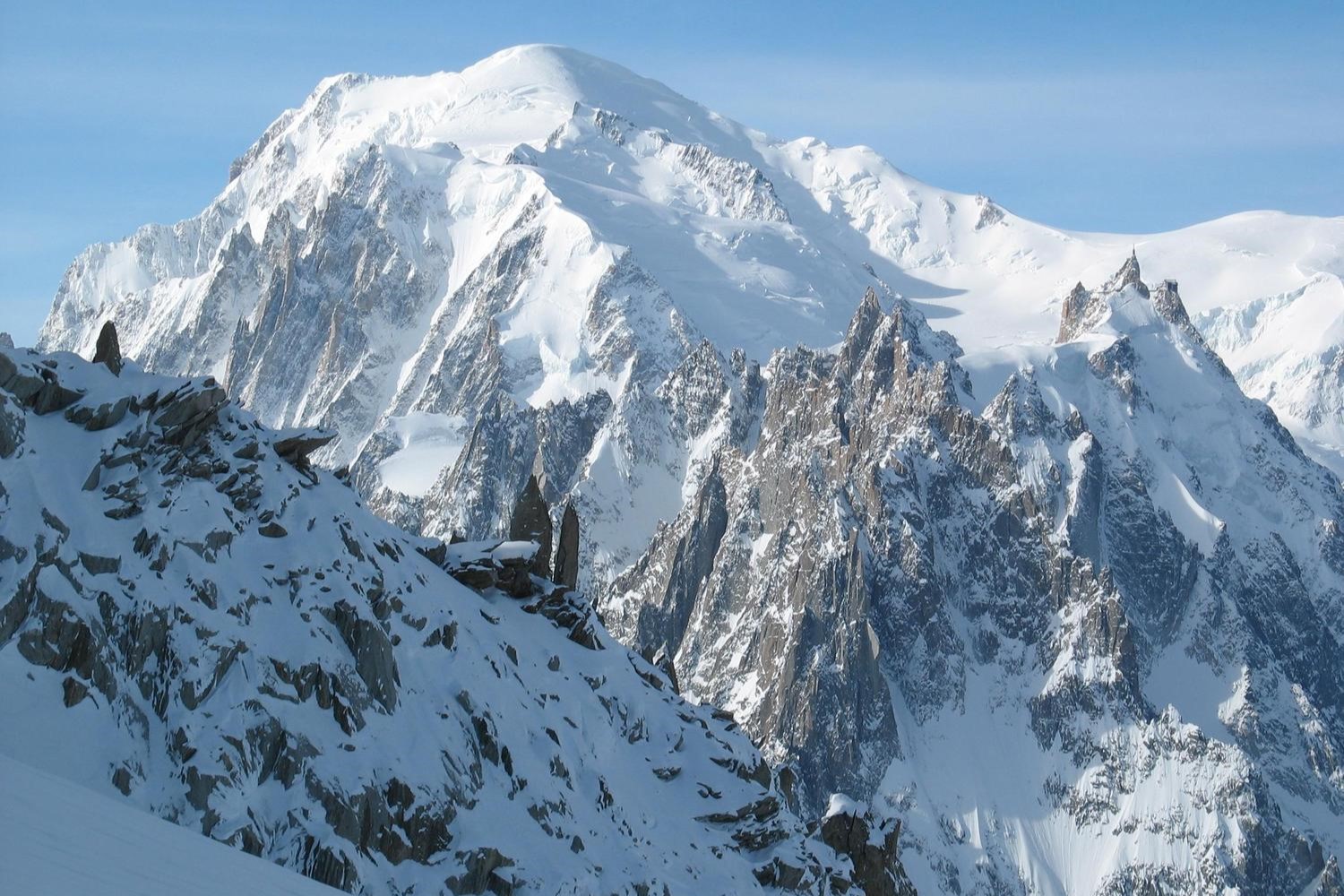 Uitzicht op Mont Blanc vanaf Grand Montet