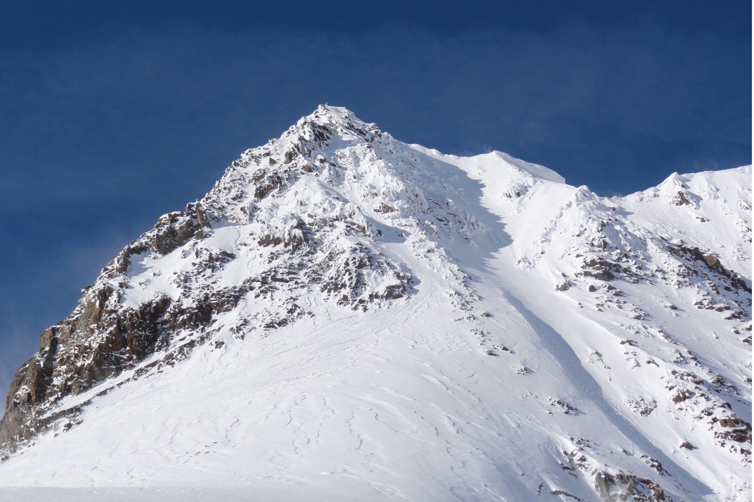 Wildspitze na een sneeuwbui