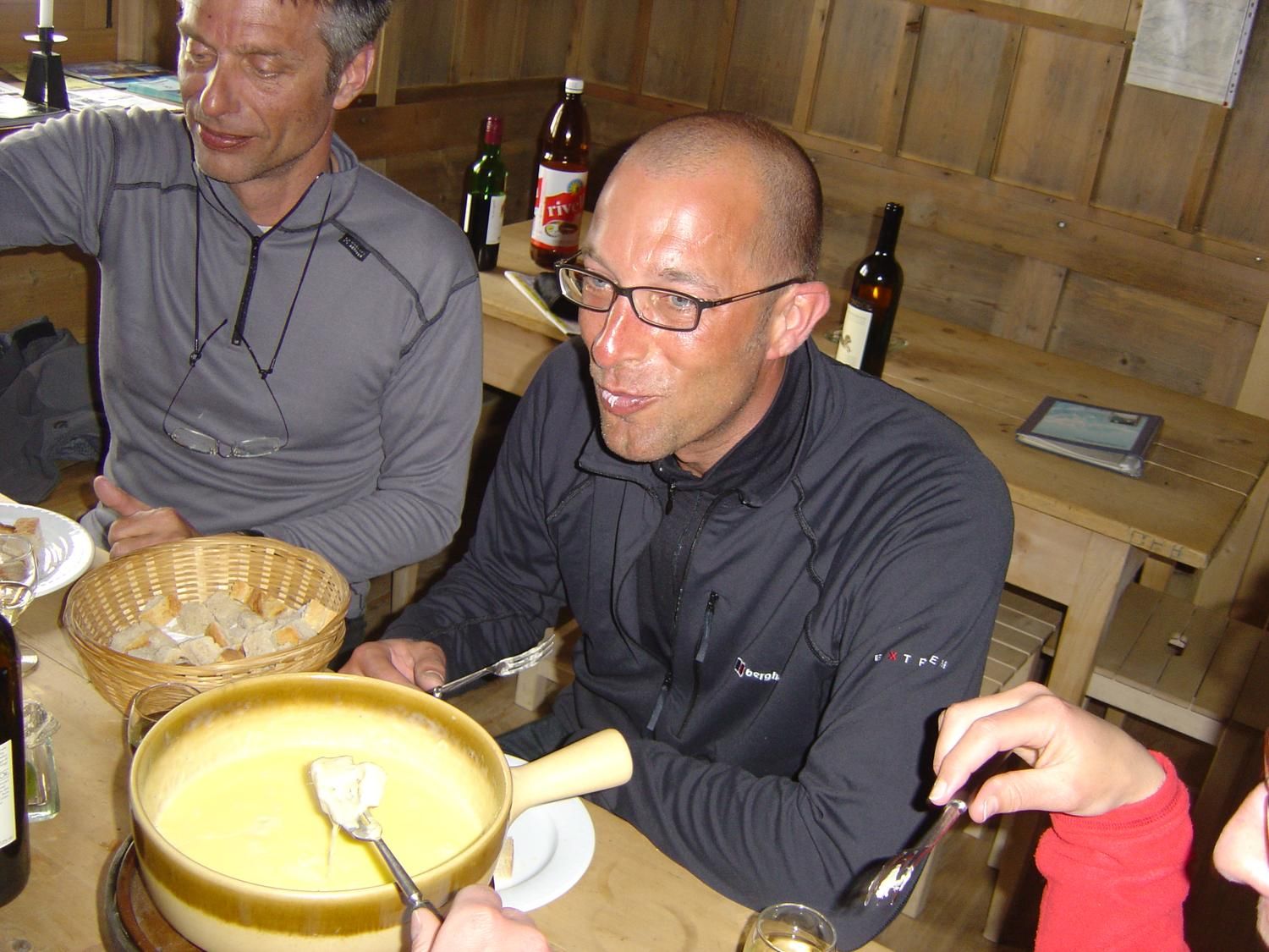 Lekkere kaasfondue in onbemande hut